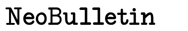 NeoBulletin font preview
